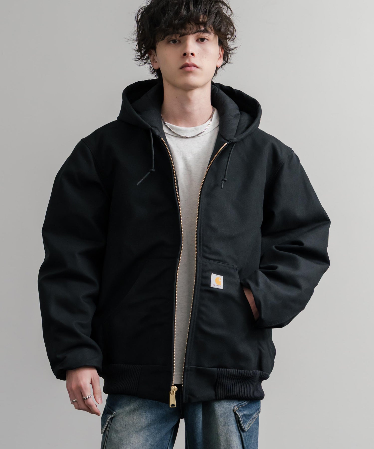 Carhartt カーハート DUCK QUILTED FLANNEL-LINED ACTIVE JACKET オーバーサイズアクティブフードジャケット 15385