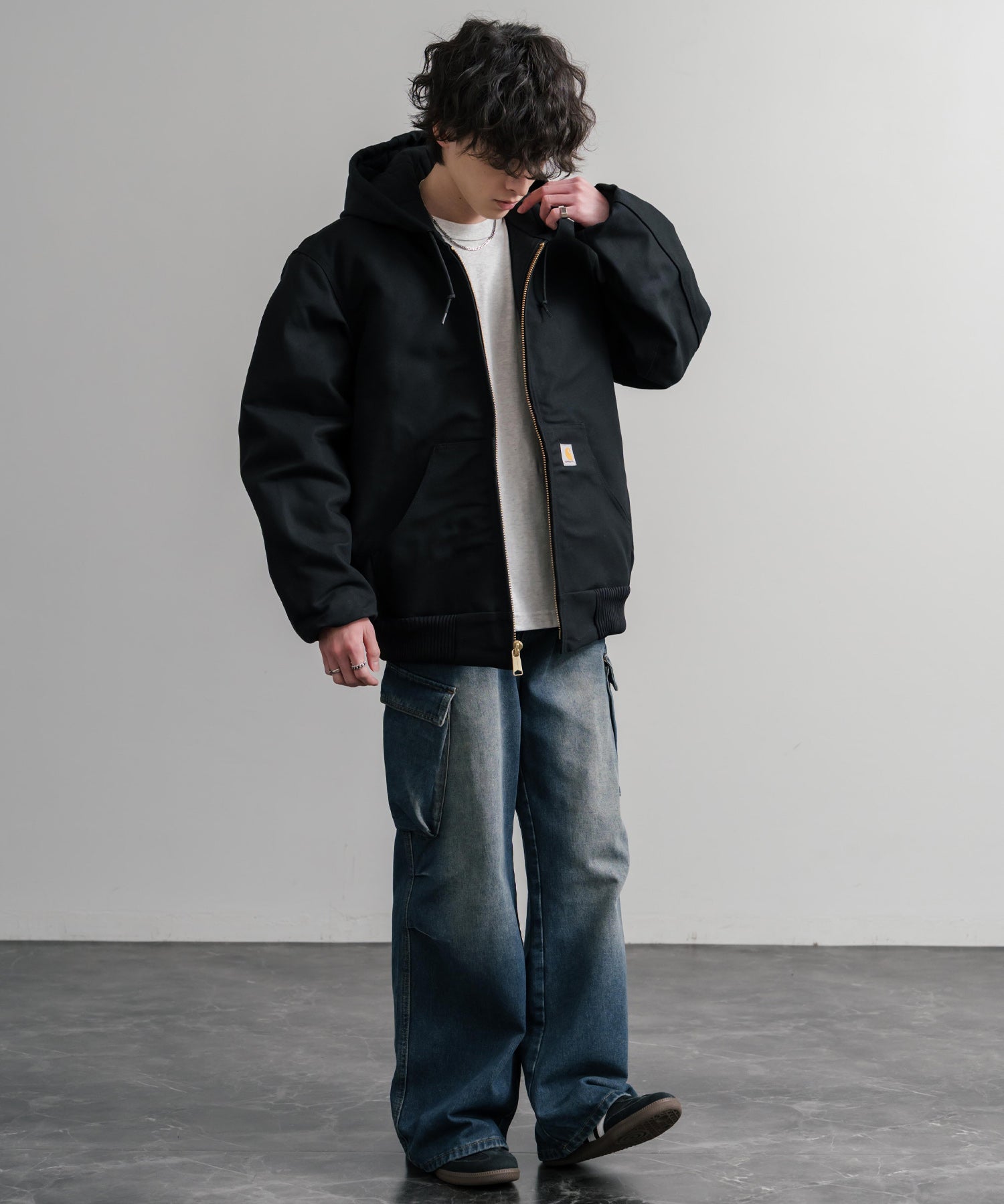 Carhartt カーハート DUCK QUILTED FLANNEL-LINED ACTIVE JACKET オーバーサイズアクティブフードジャケット 15385