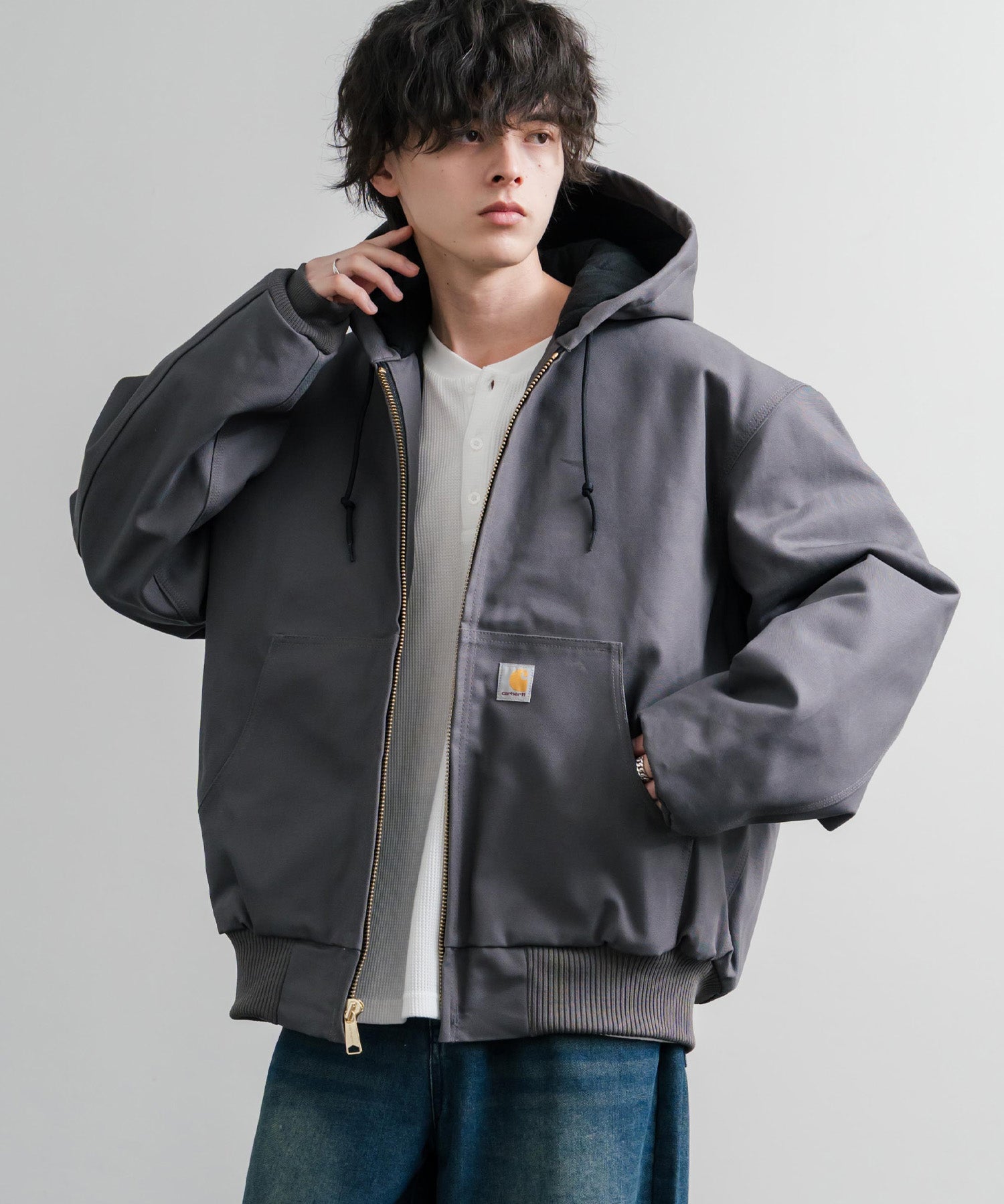 新色追加 Carhartt カーハート DUCK QUILTED FLANNEL-LINED ACTIVE JACKET オーバーサイズアクティブフードジャケット 15385