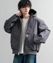 新色追加 Carhartt カーハート DUCK QUILTED FLANNEL-LINED ACTIVE JACKET オーバーサイズアクティブフードジャケット 15385