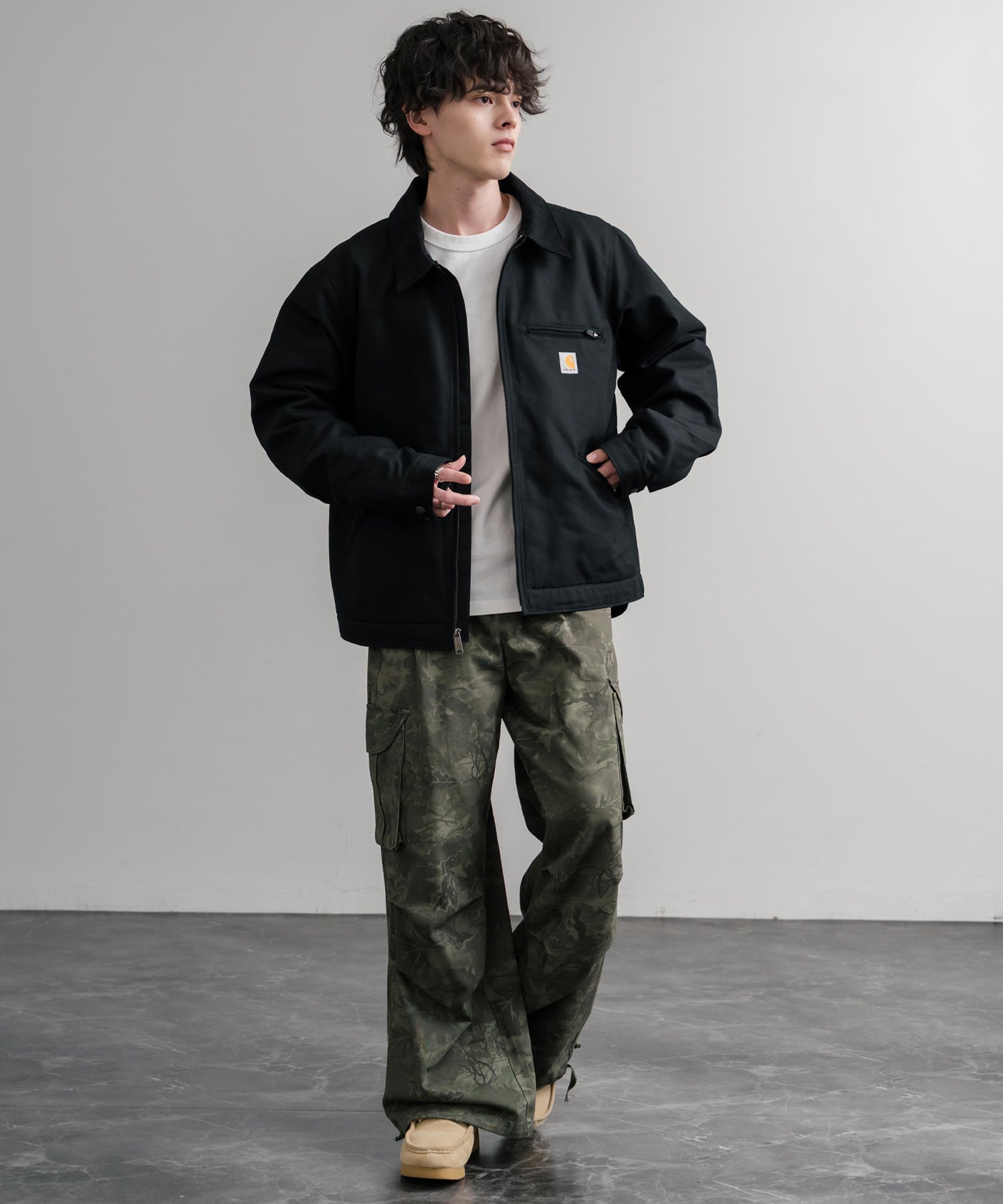 Carhartt カーハート DUCK DETROIT JACKET BLANKET LINED オーバーサイズ襟コーデュロイデトロイトジャケット 15386