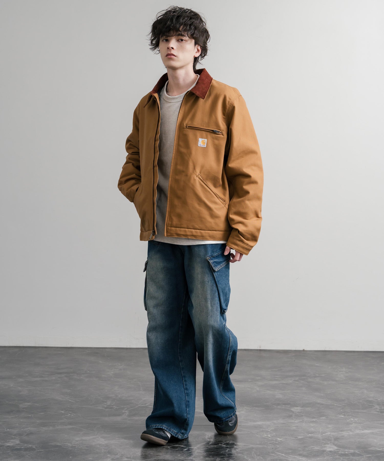 Carhartt カーハート DUCK DETROIT JACKET BLANKET LINED オーバーサイズ襟コーデュロイデトロイトジャケット 15386