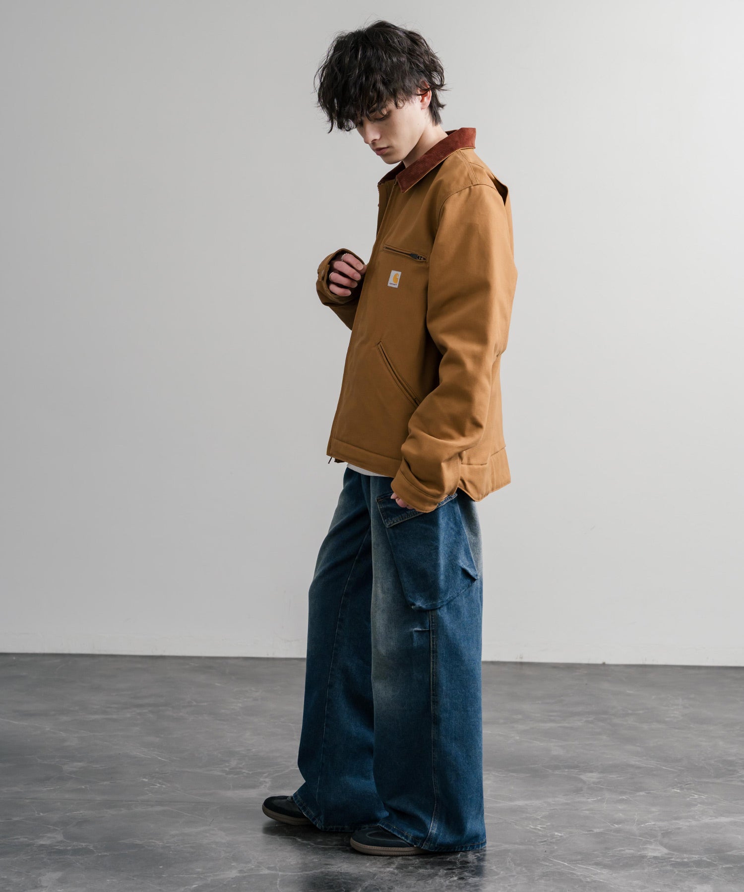 Carhartt カーハート DUCK DETROIT JACKET BLANKET LINED オーバーサイズ襟コーデュロイデトロイトジャケット 15386