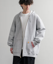 Carhartt カーハート MIDWEIGHT HOODED ZIP-FRONT SWEATSHIRT オーバーサイズ裏起毛長袖フルジップパーカー 15387