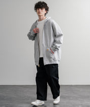 Carhartt カーハート MIDWEIGHT HOODED ZIP-FRONT SWEATSHIRT オーバーサイズ裏起毛長袖フルジップパーカー 15387