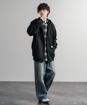 Carhartt カーハート MIDWEIGHT HOODED ZIP-FRONT SWEATSHIRT オーバーサイズ裏起毛長袖フルジップパーカー 15387