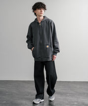 Carhartt カーハート MIDWEIGHT HOODED ZIP-FRONT SWEATSHIRT オーバーサイズ裏起毛長袖フルジップパーカー 15387