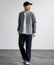 Upscape Audience アップスケープオーディエンス 日本製 国産 尾州 コットンキルトノーカラースナップジャケット AUD7330 15388