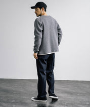 Upscape Audience アップスケープオーディエンス 日本製 国産 尾州 コットンキルトノーカラースナップジャケット AUD7330 15388