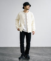 Upscape Audience アップスケープオーディエンス 日本製 国産 尾州 コットンキルトノーカラースナップジャケット AUD7330 15388