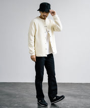 Upscape Audience アップスケープオーディエンス 日本製 国産 尾州 コットンキルトノーカラースナップジャケット AUD7330 15388