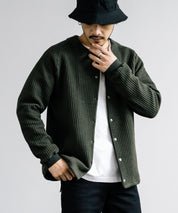 Upscape Audience アップスケープオーディエンス 日本製 国産 尾州 コットンキルトノーカラースナップジャケット AUD7330 15388