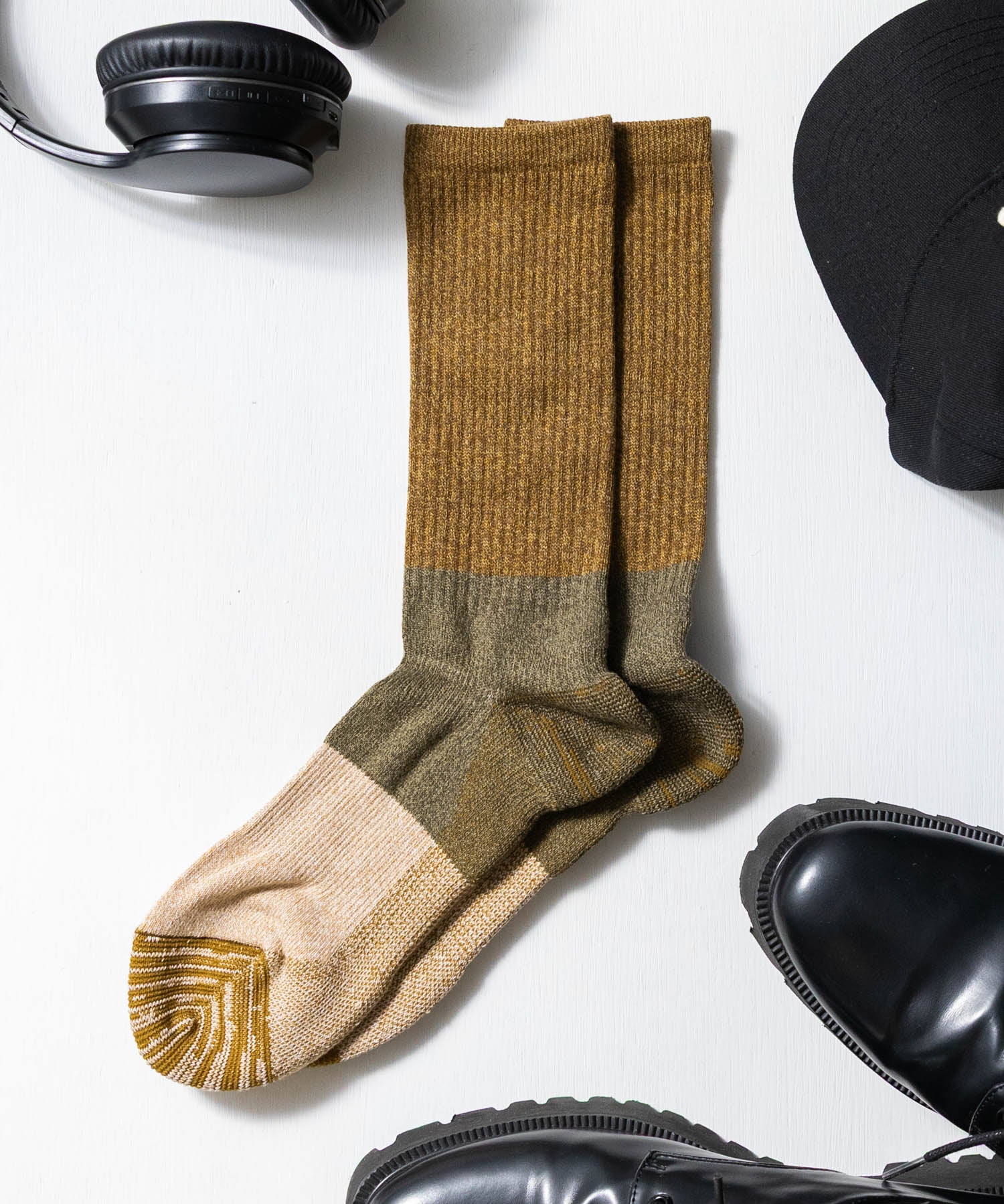 ANONYMOUSISM アノニマスイズム 日本製モックパイルクルー丈スニーカーソックス 15389