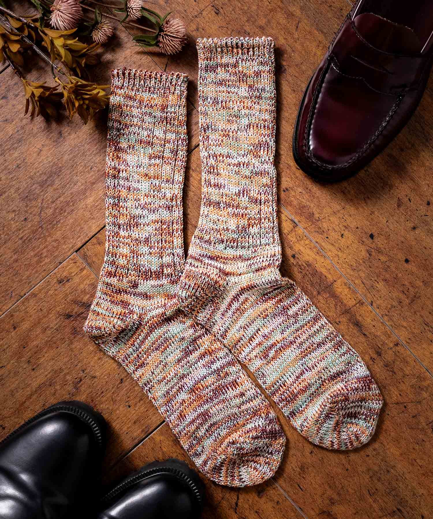 ANONYMOUSISM アノニマスイズム 日本製ミックスカラークルー丈スニーカーソックス 15392