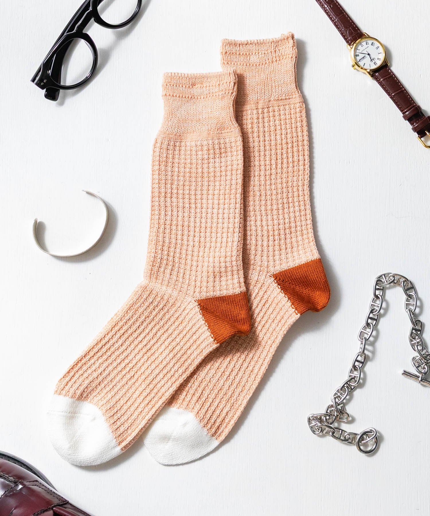 ANONYMOUSISM アノニマスイズム 日本製 国産 サーマルクルー丈スニーカーソックス 15393