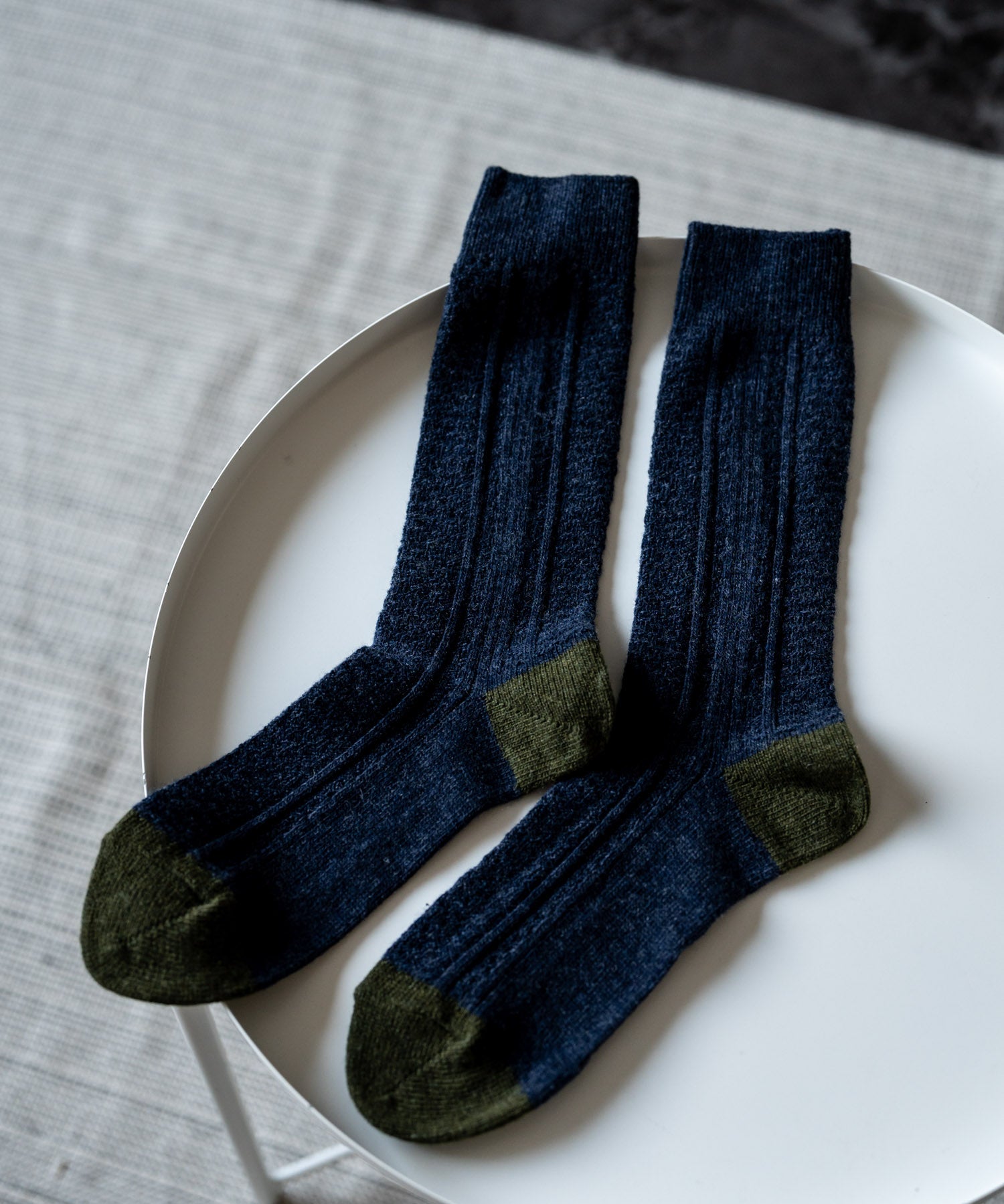 ANONYMOUSISM アノニマスイズム 日本製 国産 WOOLカシミヤリンクスコンビクルー丈スニーカーソックス 15395