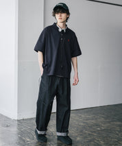 新色追加 U.S. POLO ASSN. 別注コラボ オーバーサイズワンポイントロゴ刺繍天竺半袖ポロシャツ 無地/ラインリブ 15425