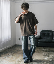 U.S. POLO ASSN. ユーエスポロアッスン 別注コラボワンポイントロゴ刺繍天竺ヘンリーネック半袖Tシャツ 15427