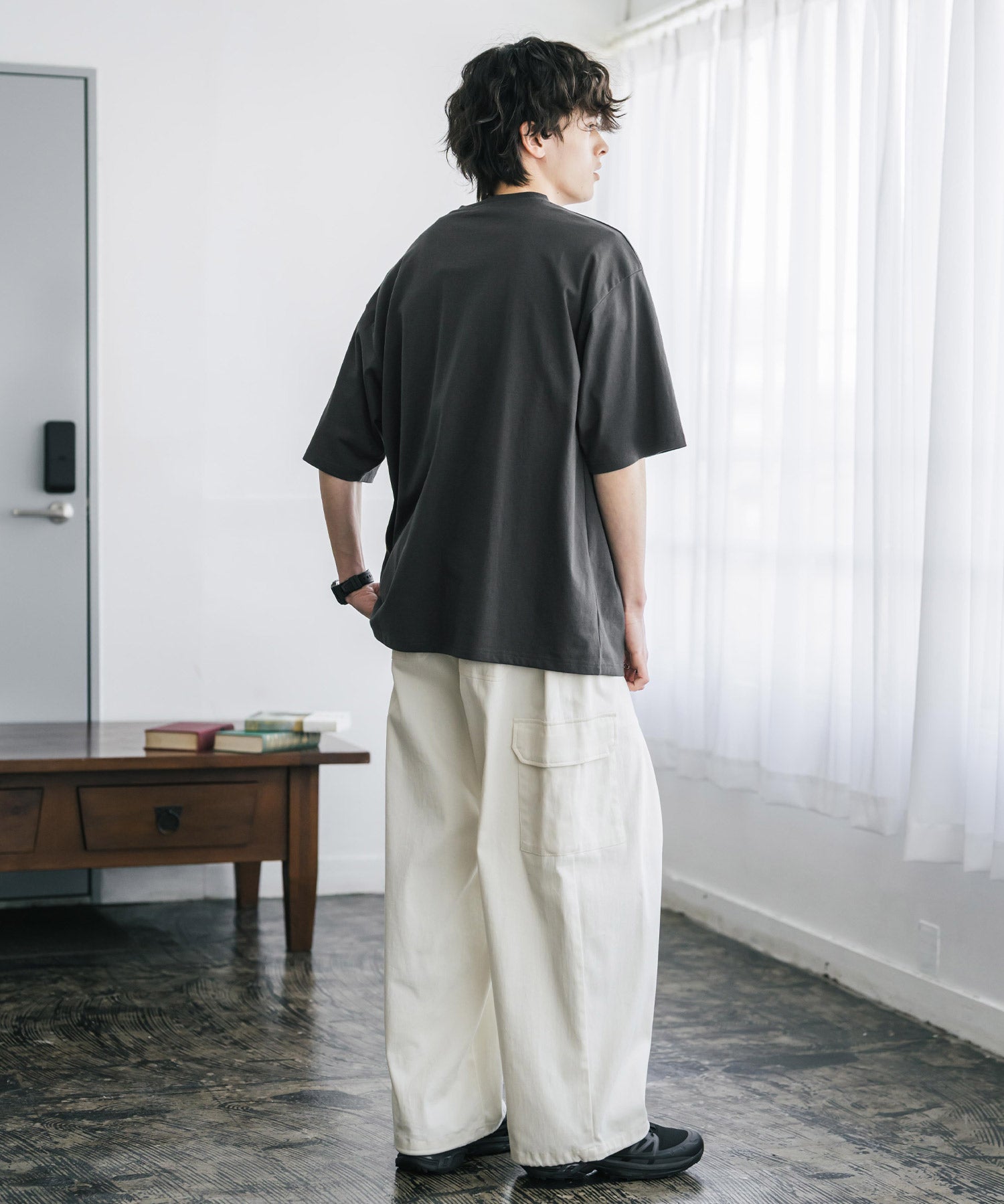 U.S. POLO ASSN. ユーエスポロアッスン 別注コラボワンポイントロゴ刺繍天竺ヘンリーネック半袖Tシャツ 15427