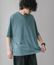 AIR TEC+ 接触冷感・遮熱・UVカット 多機能ヘンリーネック半袖Tシャツ 15428