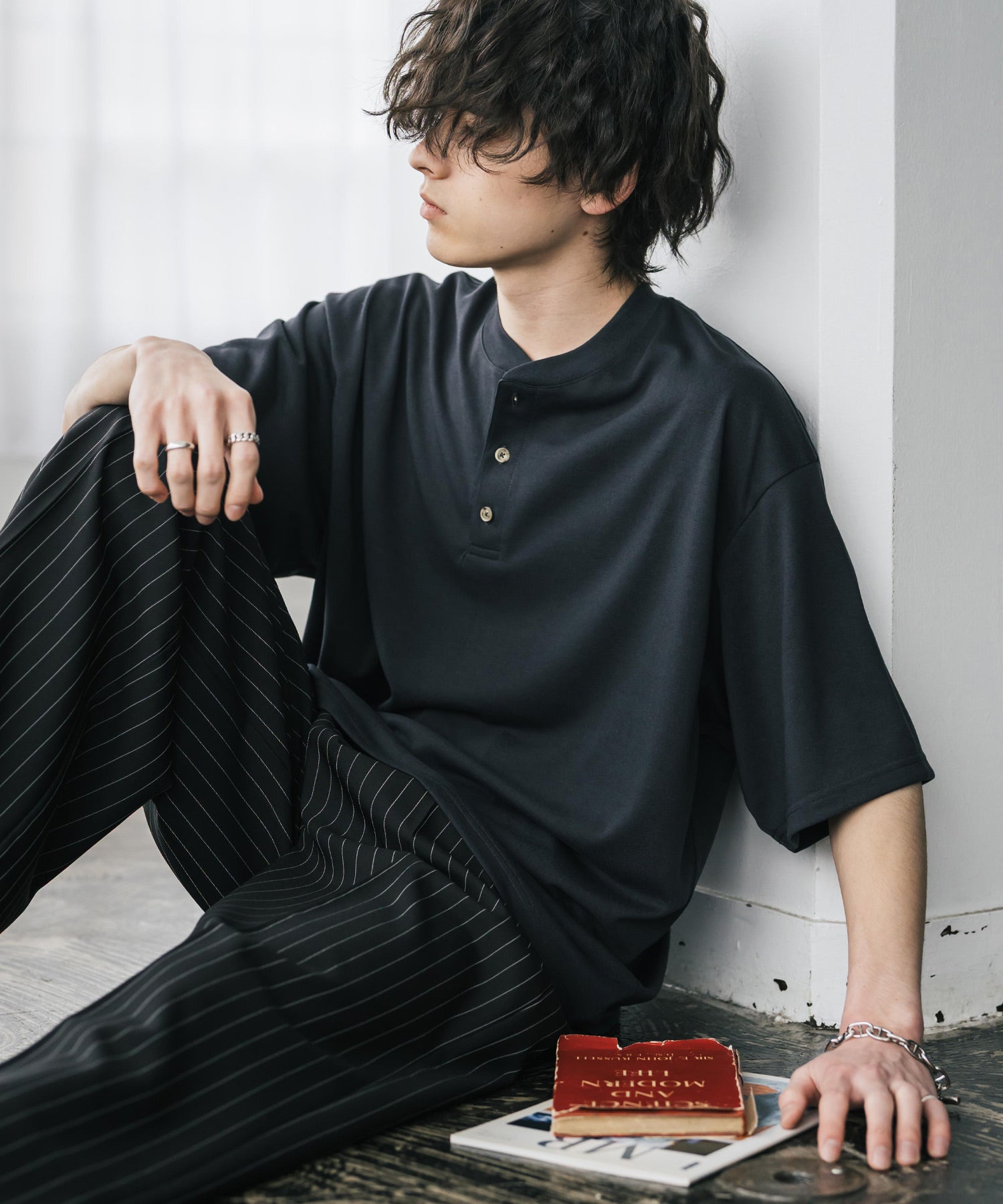 AIR TEC+ 接触冷感・遮熱・UVカット 多機能ヘンリーネック半袖Tシャツ 15428