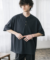 AIR TEC+ 接触冷感・遮熱・UVカット 多機能ヘンリーネック半袖Tシャツ 15428