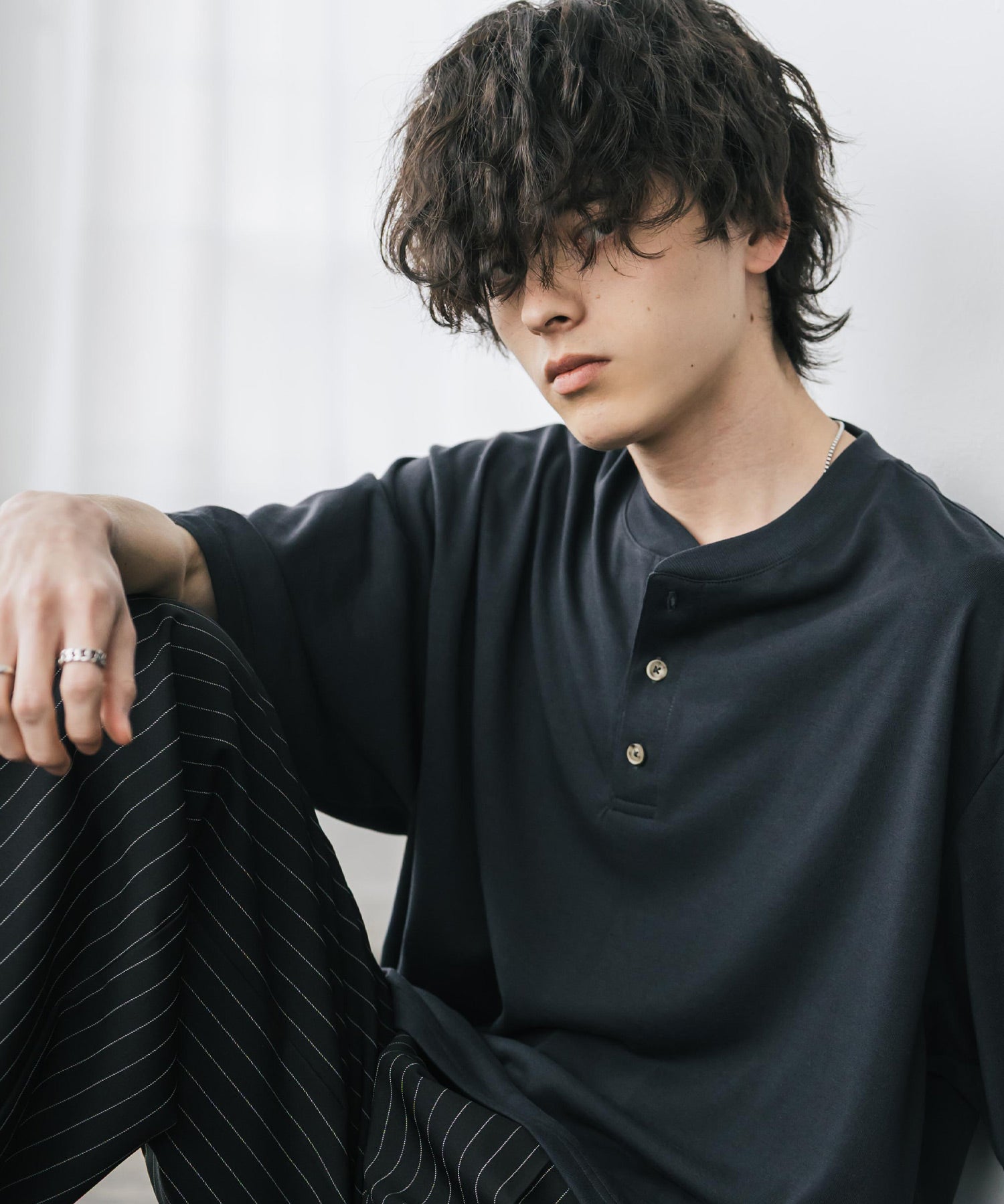 AIR TEC+ 接触冷感・遮熱・UVカット 多機能ヘンリーネック半袖Tシャツ 15428