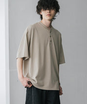 AIR TEC+ 接触冷感・遮熱・UVカット 多機能ヘンリーネック半袖Tシャツ 15428