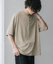 AIR TEC+ 接触冷感・遮熱・UVカット 多機能ヘンリーネック半袖Tシャツ 15428