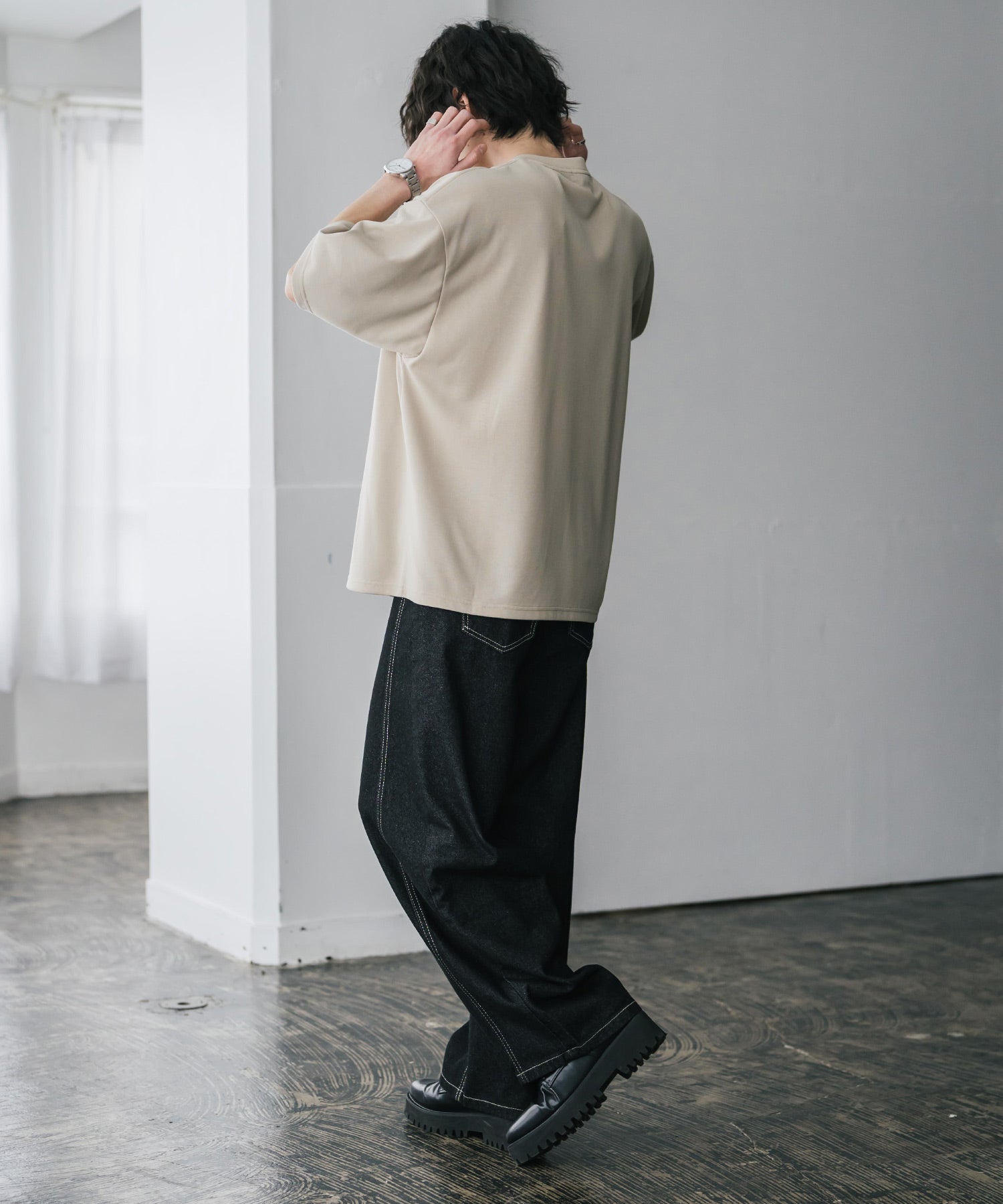 AIR TEC+ 接触冷感・遮熱・UVカット 多機能ヘンリーネック半袖Tシャツ 15428