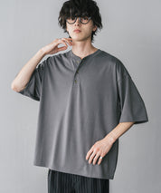 AIR TEC+ 接触冷感・遮熱・UVカット 多機能ヘンリーネック半袖Tシャツ 15428