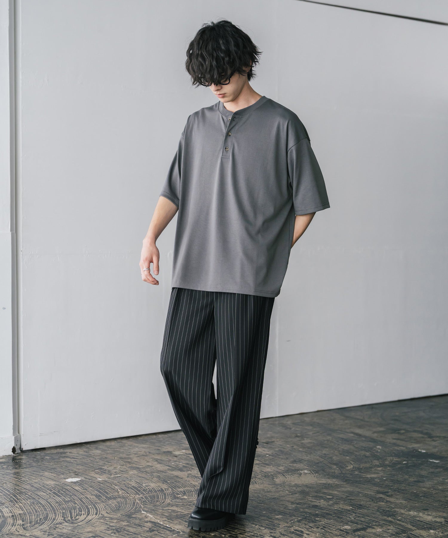 AIR TEC+ 接触冷感・遮熱・UVカット 多機能ヘンリーネック半袖Tシャツ 15428