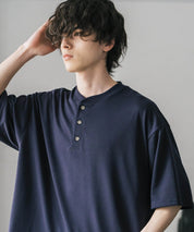 AIR TEC+ 接触冷感・遮熱・UVカット 多機能ヘンリーネック半袖Tシャツ 15428