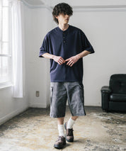 AIR TEC+ 接触冷感・遮熱・UVカット 多機能ヘンリーネック半袖Tシャツ 15428