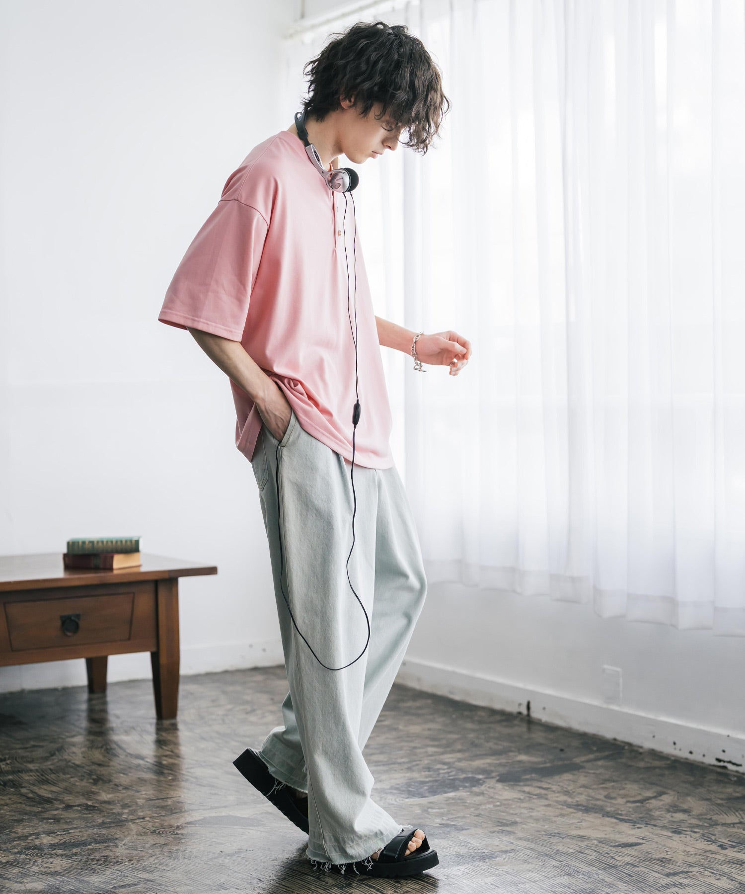 AIR TEC+ 接触冷感・遮熱・UVカット 多機能ヘンリーネック半袖Tシャツ 15428