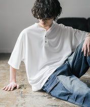 AIR TEC+ 接触冷感・遮熱・UVカット 多機能ヘンリーネック半袖Tシャツ 15428