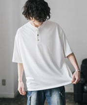 AIR TEC+ 接触冷感・遮熱・UVカット 多機能ヘンリーネック半袖Tシャツ 15428