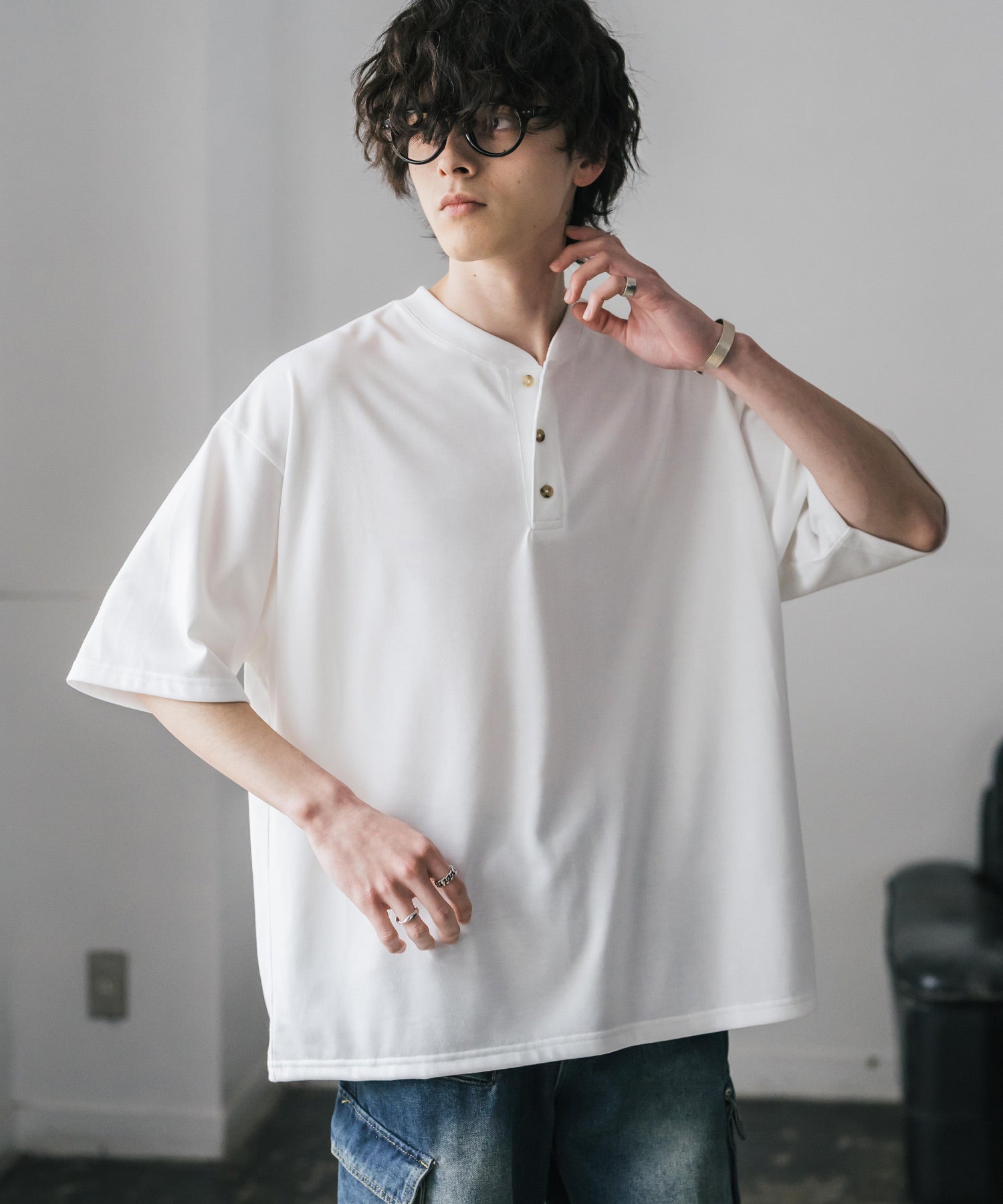 AIR TEC+ 接触冷感・遮熱・UVカット 多機能ヘンリーネック半袖Tシャツ 15428