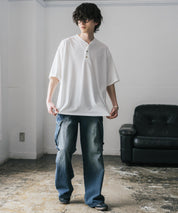 AIR TEC+ 接触冷感・遮熱・UVカット 多機能ヘンリーネック半袖Tシャツ 15428