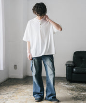 AIR TEC+ 接触冷感・遮熱・UVカット 多機能ヘンリーネック半袖Tシャツ 15428