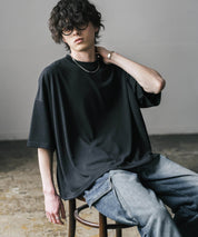 AIR TEC+ 接触冷感・遮熱・UVカット 多機能オーバーサイズショート丈半袖Tシャツ 15429