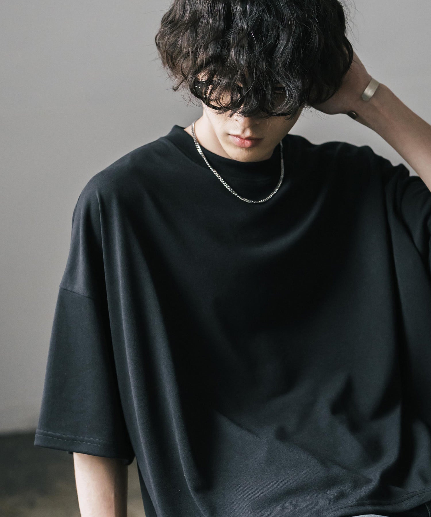 AIR TEC+ 接触冷感・遮熱・UVカット 多機能オーバーサイズショート丈半袖Tシャツ 15429