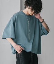 AIR TEC+ 接触冷感・遮熱・UVカット 多機能オーバーサイズショート丈半袖Tシャツ 15429