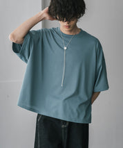 AIR TEC+ 接触冷感・遮熱・UVカット 多機能オーバーサイズショート丈半袖Tシャツ 15429