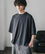 AIR TEC+ 接触冷感・遮熱・UVカット 多機能オーバーサイズショート丈半袖Tシャツ 15429