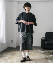 AIR TEC+ 接触冷感・遮熱・UVカット 多機能オーバーサイズショート丈半袖Tシャツ 15429