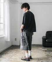 AIR TEC+ 接触冷感・遮熱・UVカット 多機能オーバーサイズショート丈半袖Tシャツ 15429