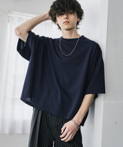 AIR TEC+ 接触冷感・遮熱・UVカット 多機能オーバーサイズショート丈半袖Tシャツ 15429