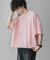 AIR TEC+ 接触冷感・遮熱・UVカット 多機能オーバーサイズショート丈半袖Tシャツ 15429