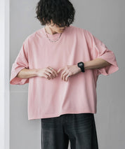 AIR TEC+ 接触冷感・遮熱・UVカット 多機能オーバーサイズショート丈半袖Tシャツ 15429